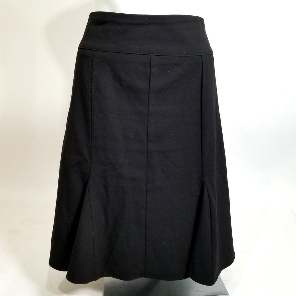 Metro Girl Midi Skirt Black 12 Petite Flowy Spin Side Zip Dress Gothic Punk Alt